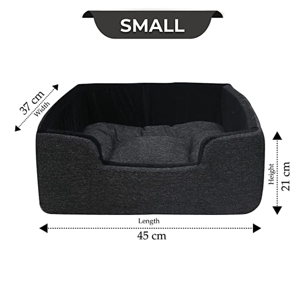 Hiputee Super Soft Rectangular Shaped Velvet Bed For Pets(45 x 21 x 37.5 cm)