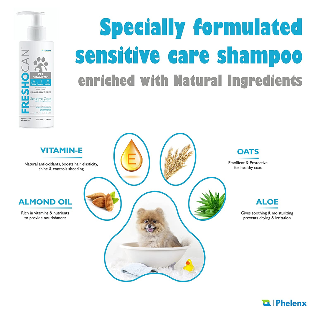 Phelenx Freshocan Sensitive Care Shampoo for Dogs