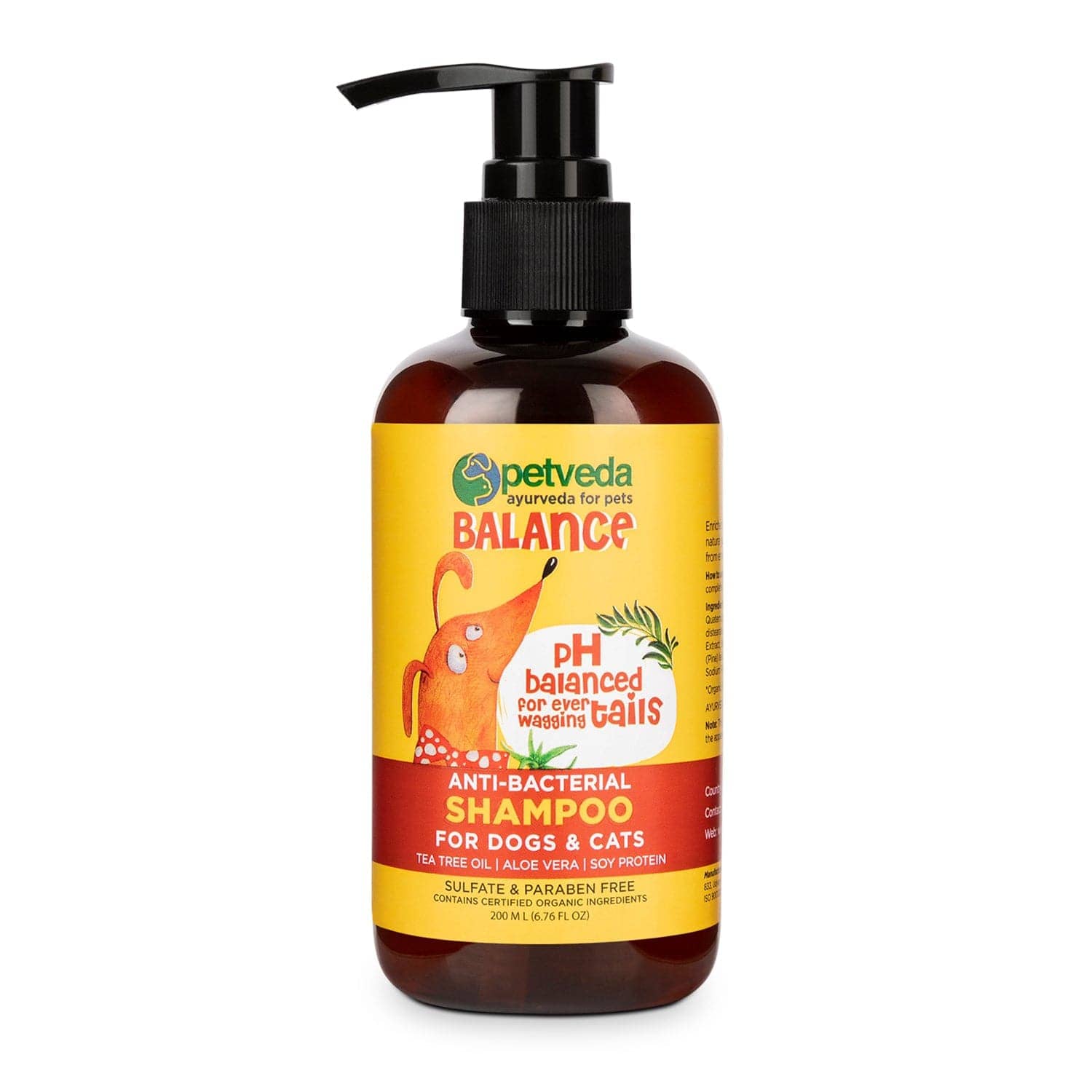 Petveda Balance Anti Bacterial with Tea Tree Oil for Strong Coats Shampoo for Pets