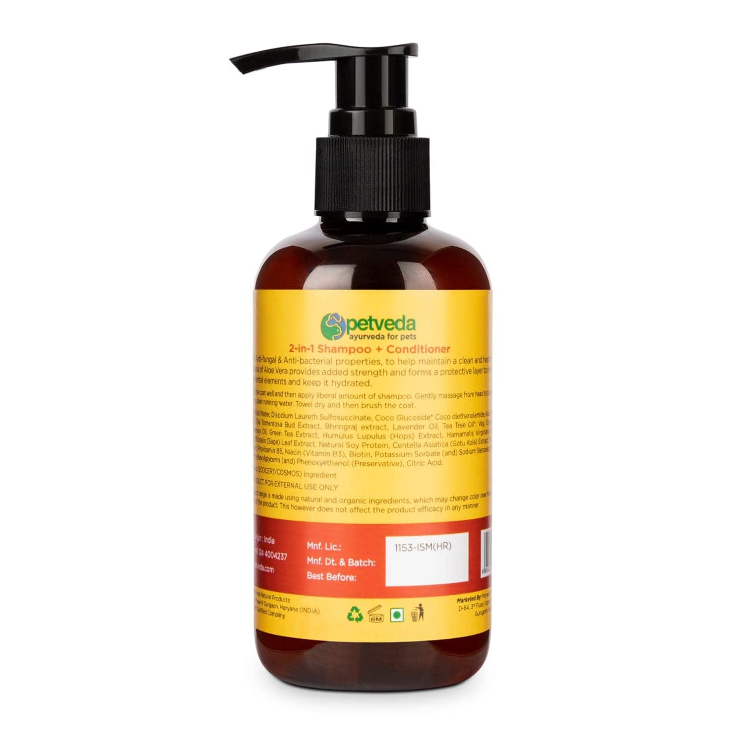 Petveda Balance Anti Bacterial with Tea Tree Oil for Strong Coats Shampoo for Pets