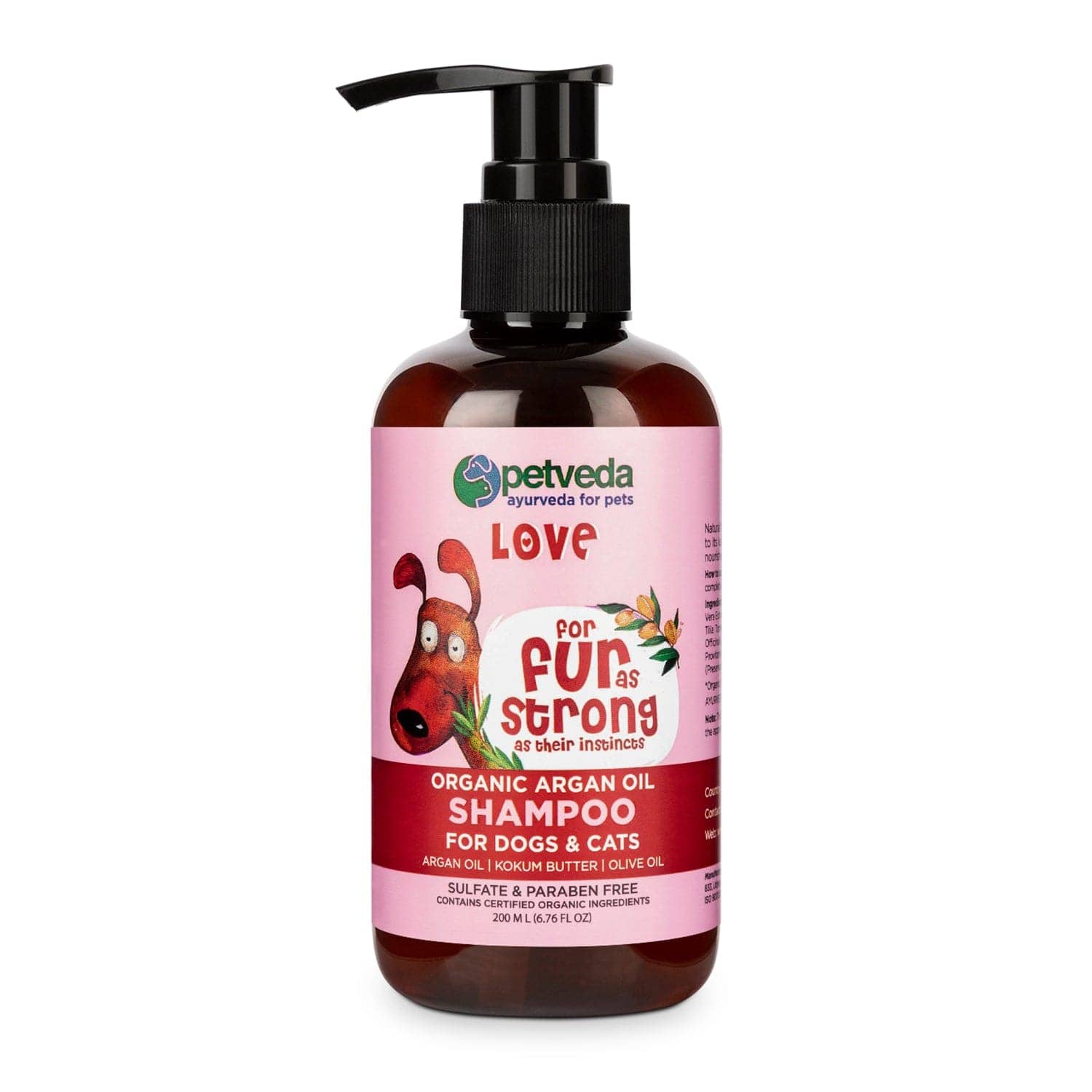 Petveda Love Organic Argan Oil Extra Volume & Shine Shampoo For Pets