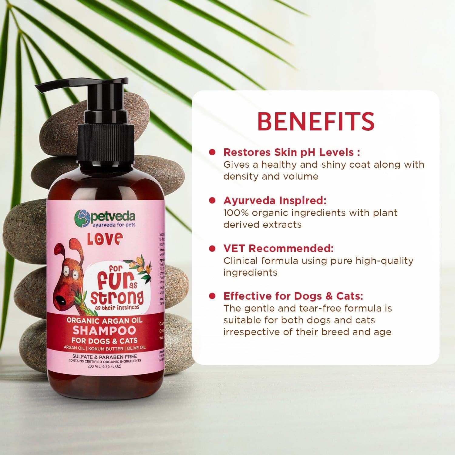 Petveda Love Organic Argan Oil Extra Volume & Shine Shampoo For Pets (Buy 1 Get 1 Free)