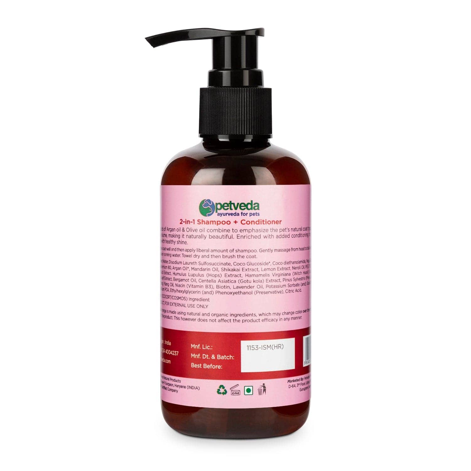 Petveda Love Organic Argan Oil Extra Volume & Shine Shampoo For Pets