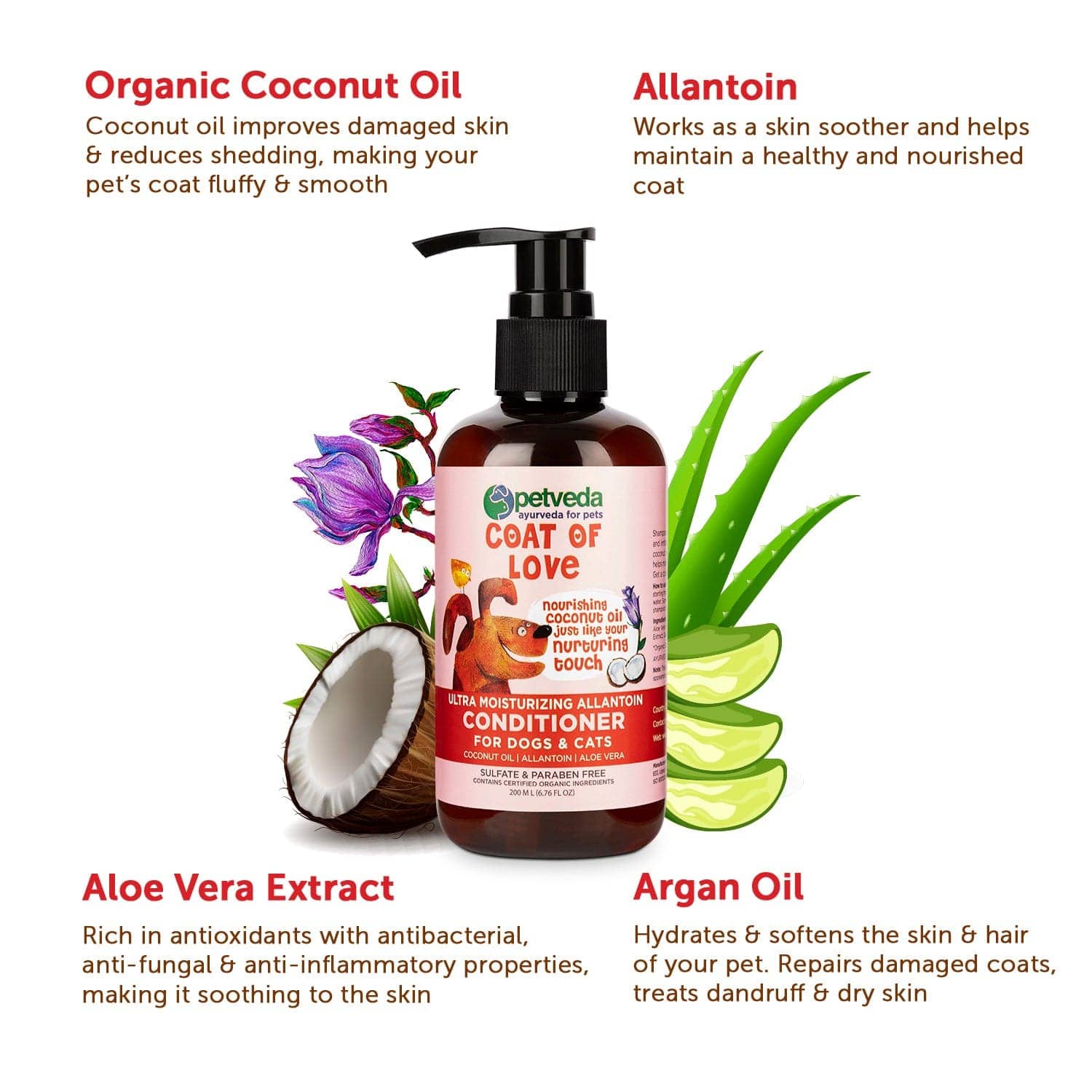 Petveda Coat of Love Coconut Conditioner for Pets