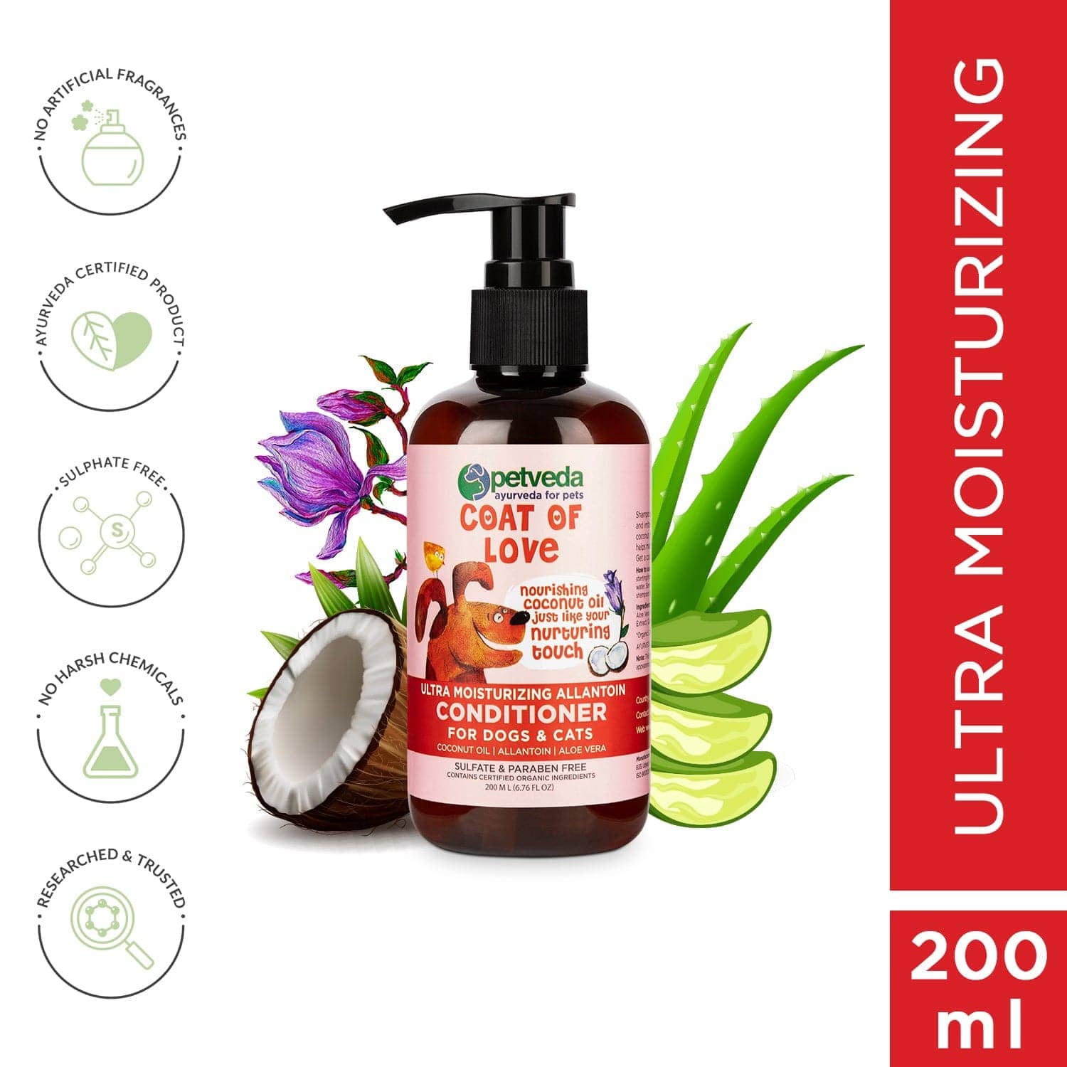 Petveda Coat of Love Coconut Conditioner for Pets