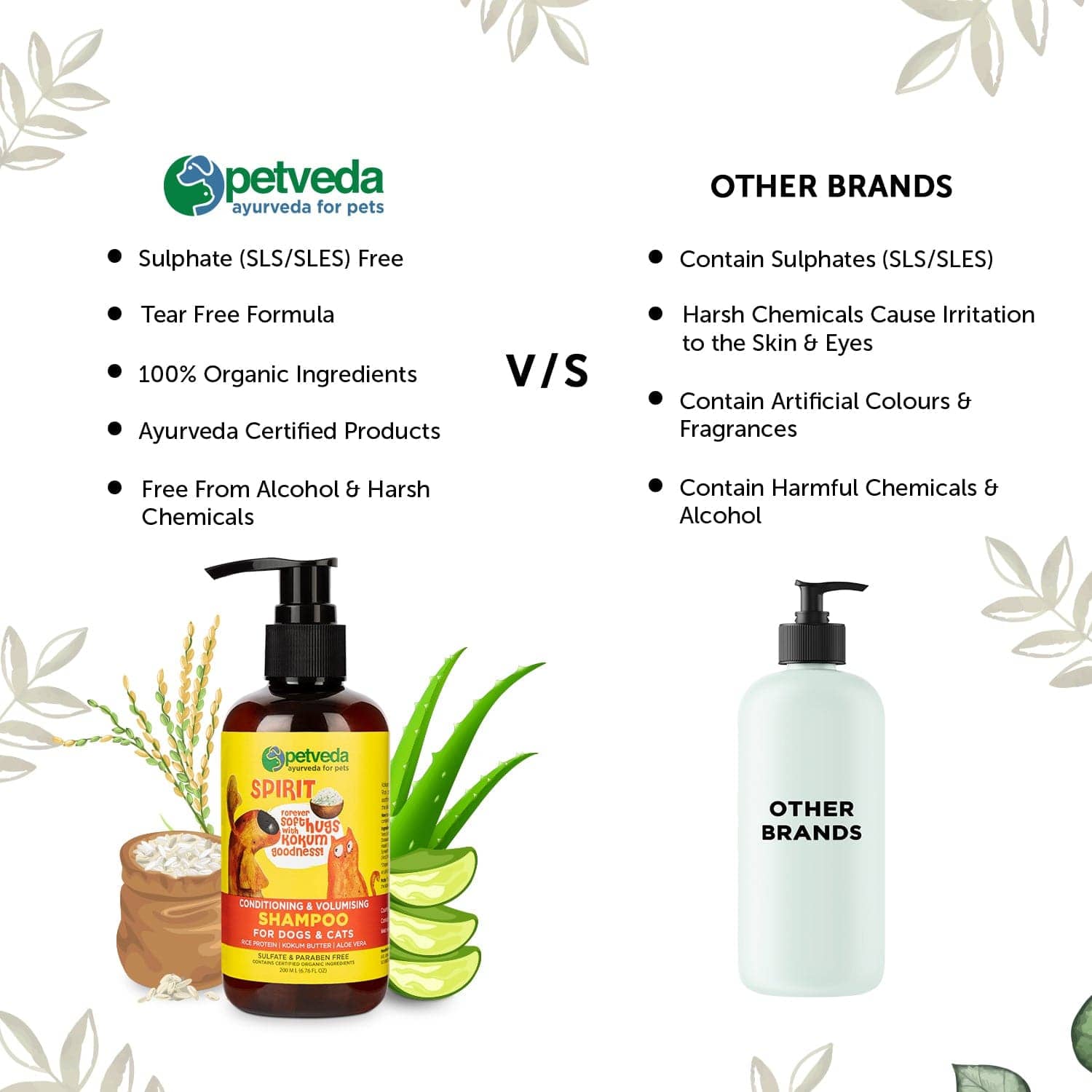 Petveda Spirit Conditioning Shampoo for Healthy Coats for Pets (Buy 1 Get 1 Free)