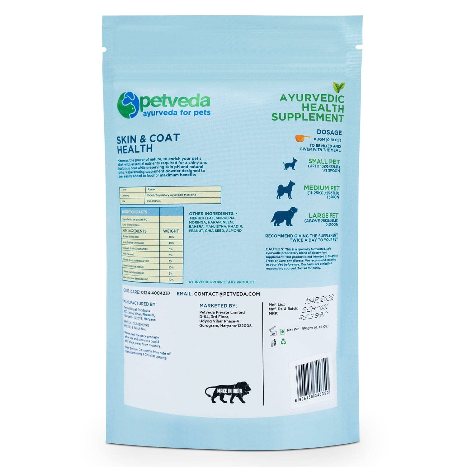 Petveda Skin and Coat Health Supplements for Pets