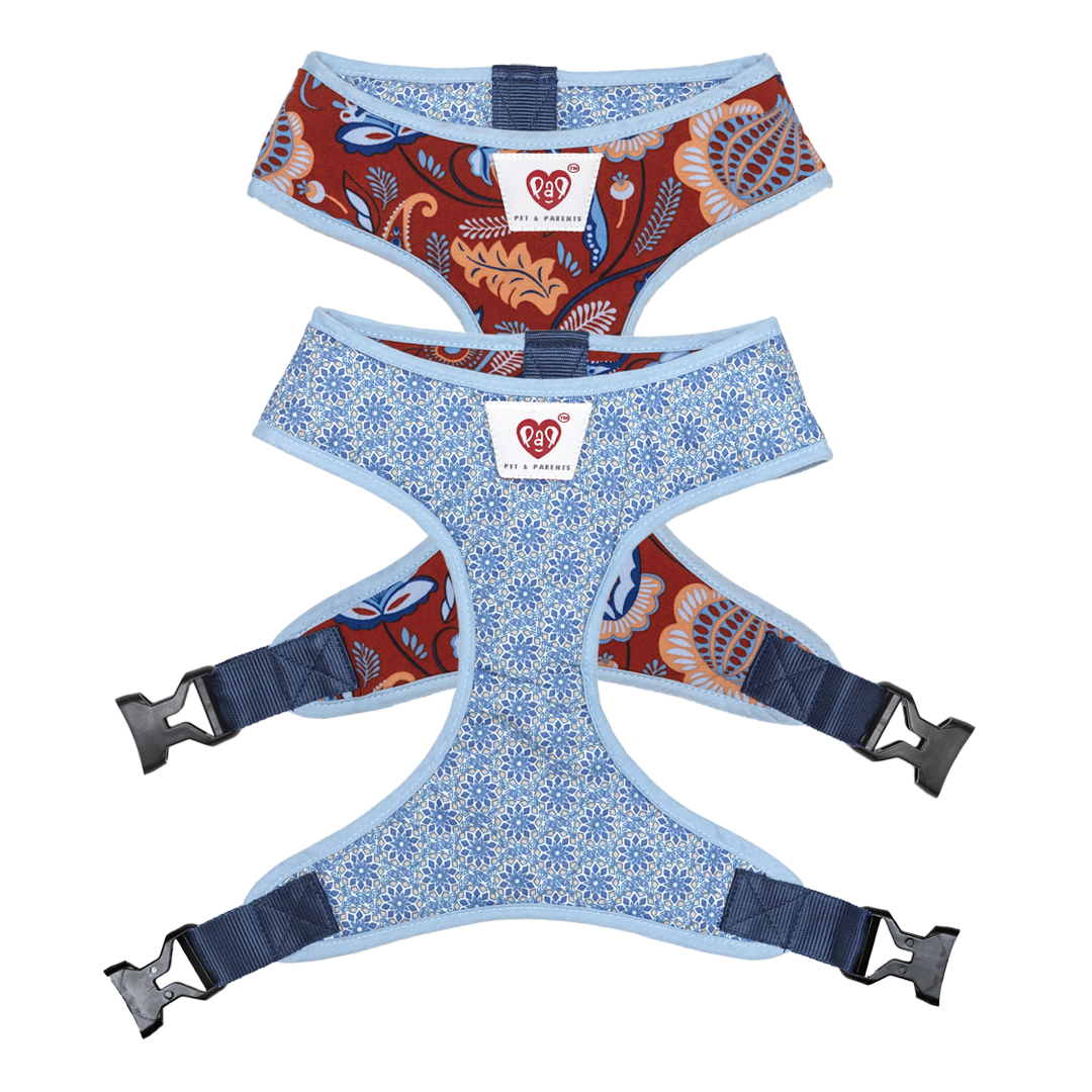 Pet And Parents (Namaste Pets) Indie Floral Reversible Harness for Dogs