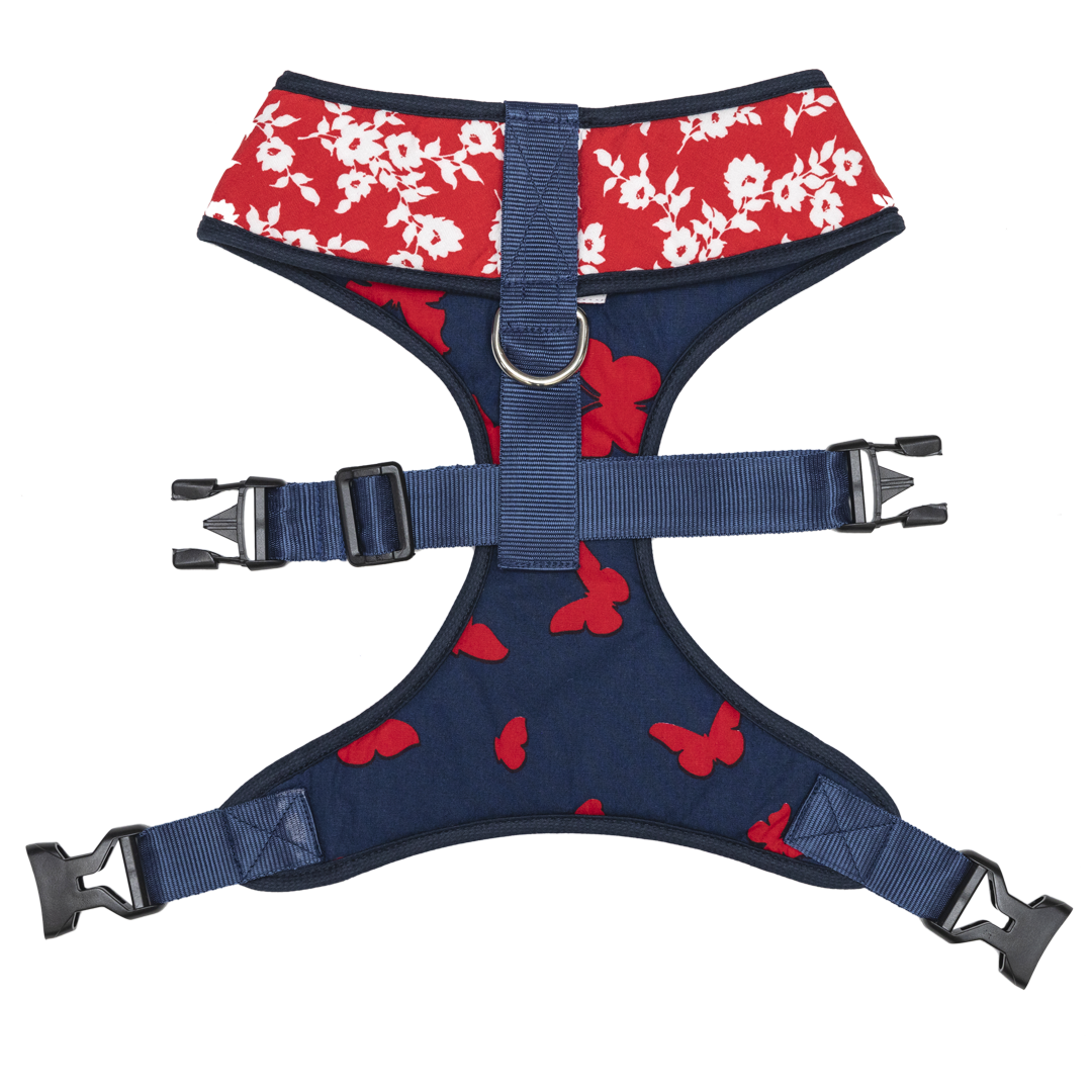 Pet And Parents (Namaste Pets) Floral Butterfly Reversible Harness for Dogs