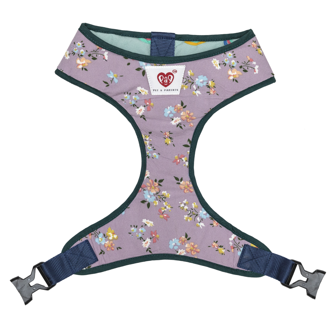 Pet And Parents (Namaste Pets) Floral Rainbow Reversible Harness for Dogs