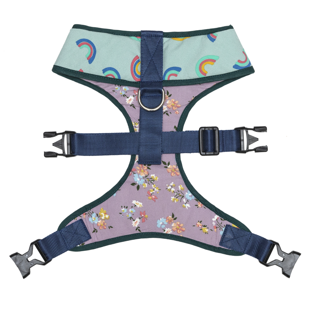 Pet And Parents (Namaste Pets) Floral Rainbow Reversible Harness for Dogs