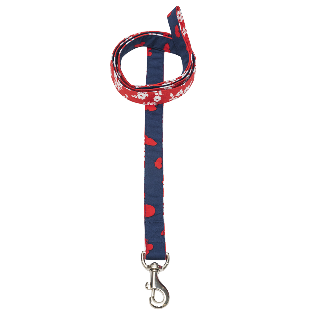 Pet And Parents (Namaste Pets) Red Floral Butterfly Leash for Dogs
