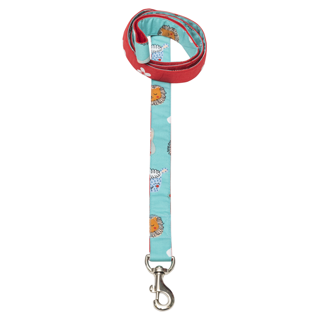 Pet And Parents (Namaste Pets) Red Floral Catoon Leash for Dogs