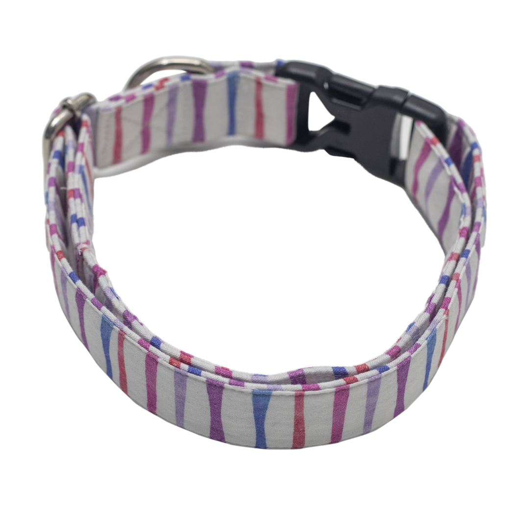 Pet And Parents (Namaste Pets) Multi Stripes Collar for Dogs