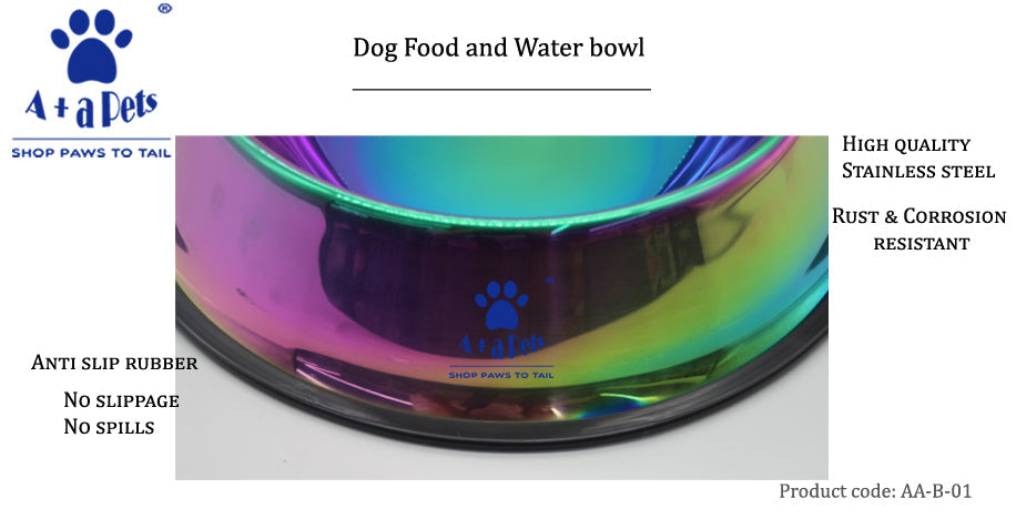A Plus A Pets Rainbow Bowl for Pets