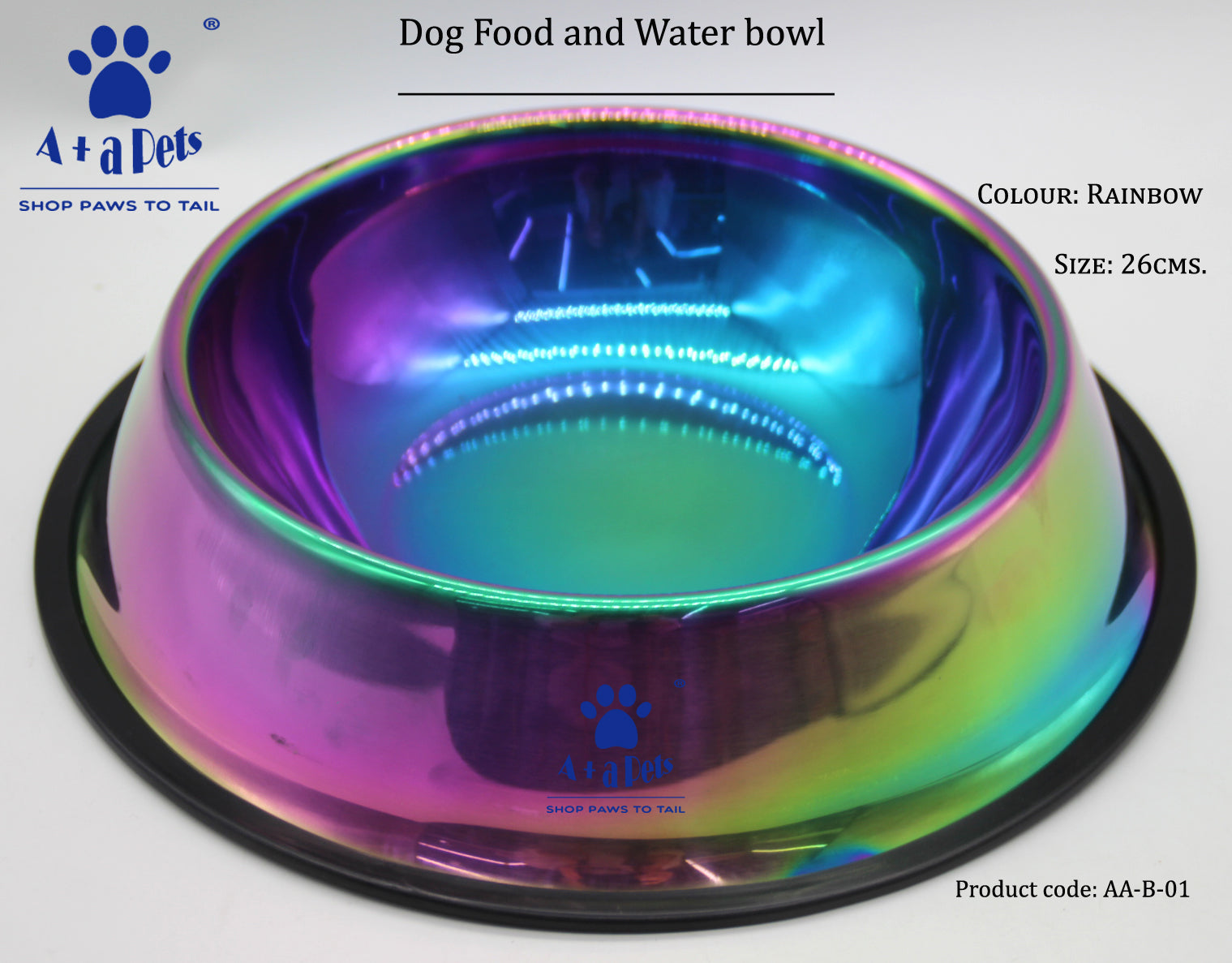 A Plus A Pets Rainbow Bowl for Pets