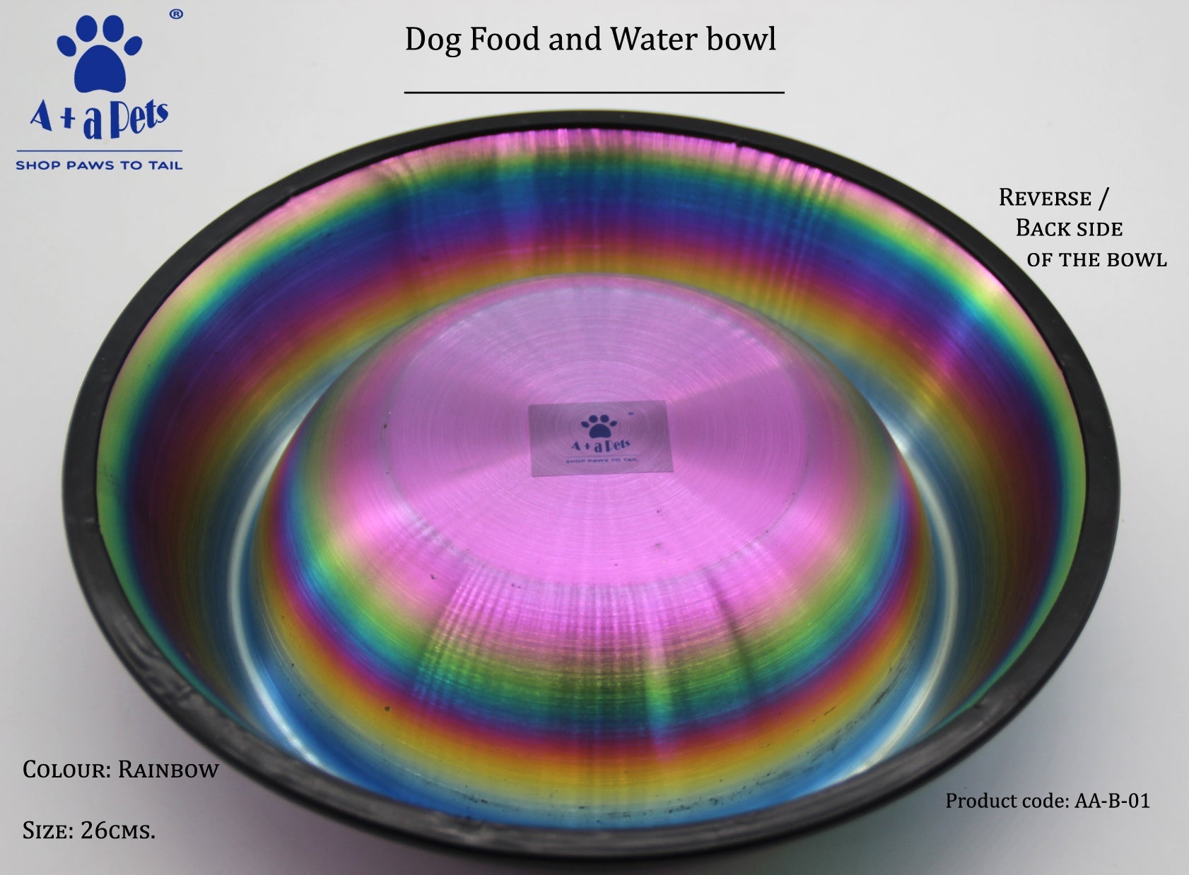 A Plus A Pets Rainbow Bowl for Pets