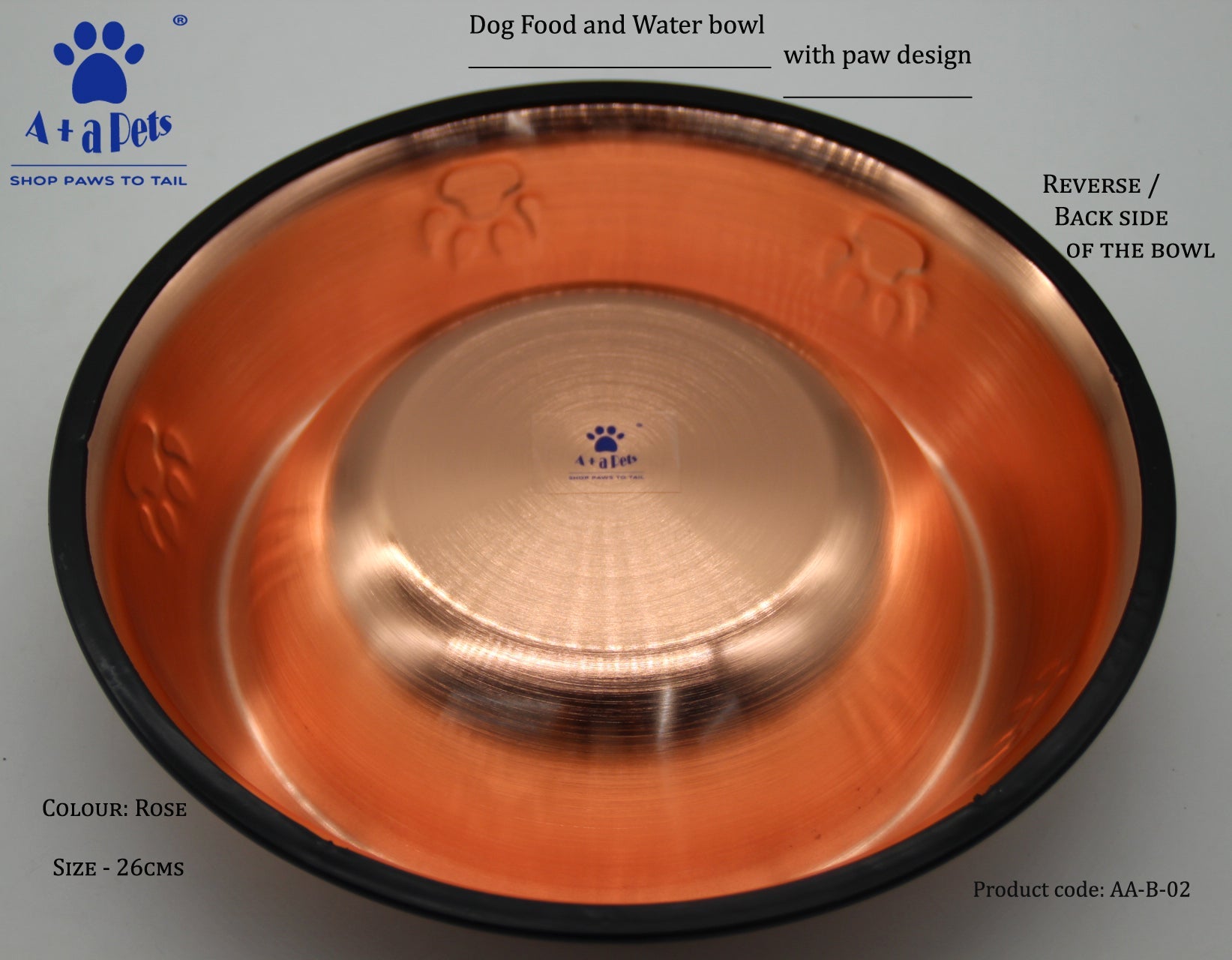 A Plus A Pets Rose Gold Bowl for Pets