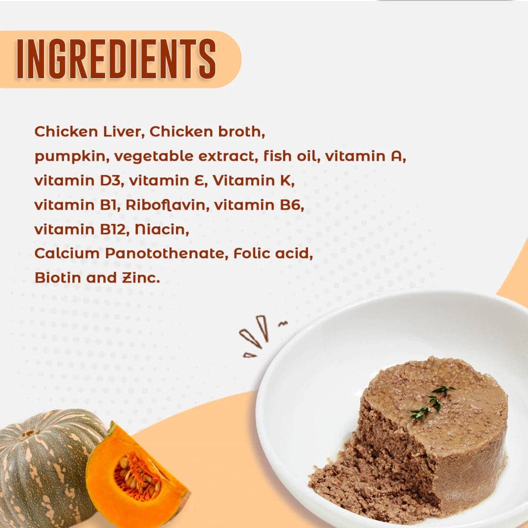 Kennel Kitchen Chicken Liver Gourmet Loaf with Pumpkin Dog Wet Food for Adults & Puppies