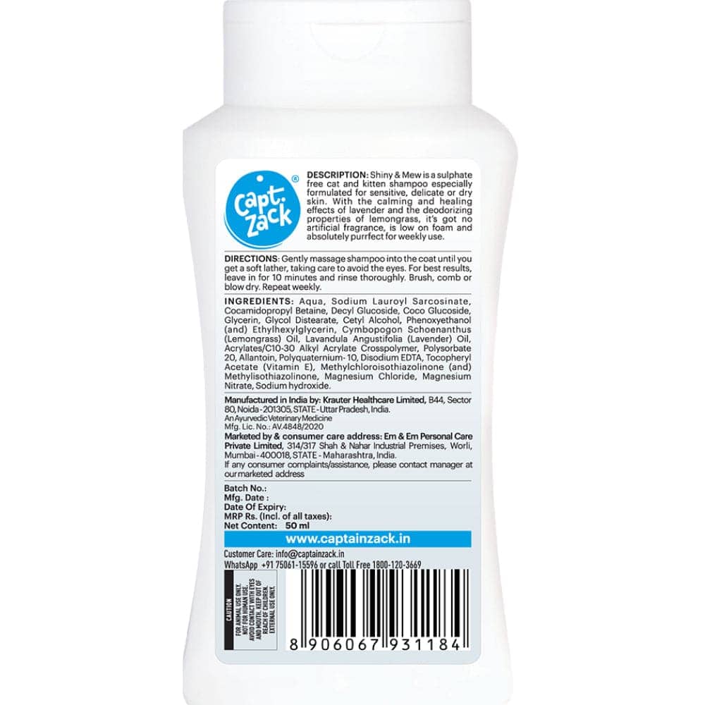 Captain Zack Zoey Shiny & Mew Shampoo for Cats