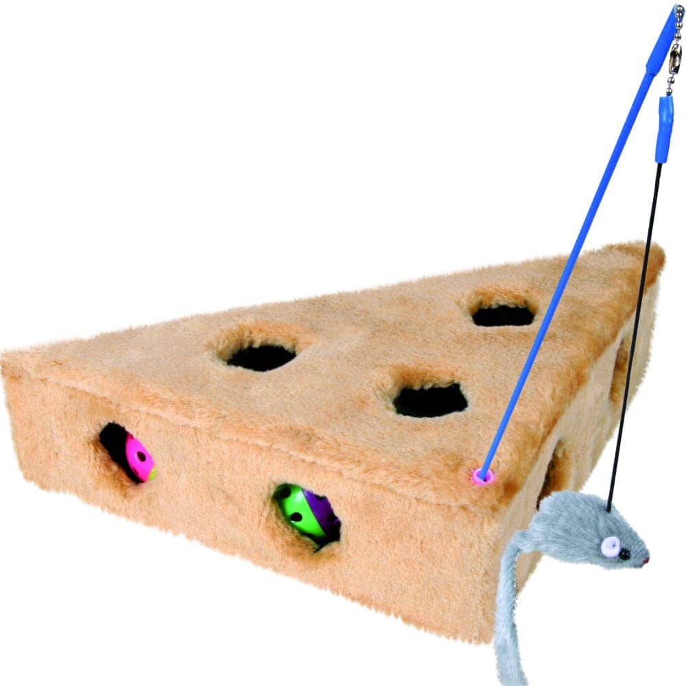 Trixie Cat Cheese with Playing Rod and 3 Balls Toy for Cats