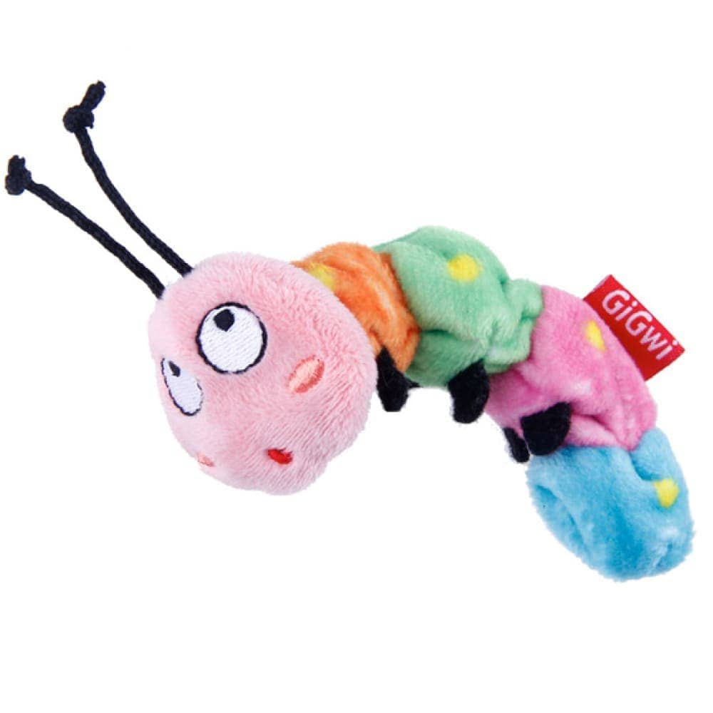 GiGwi Thirsty Catnip Caterpillar filled with 100% Organic Catnip Toy for Cats