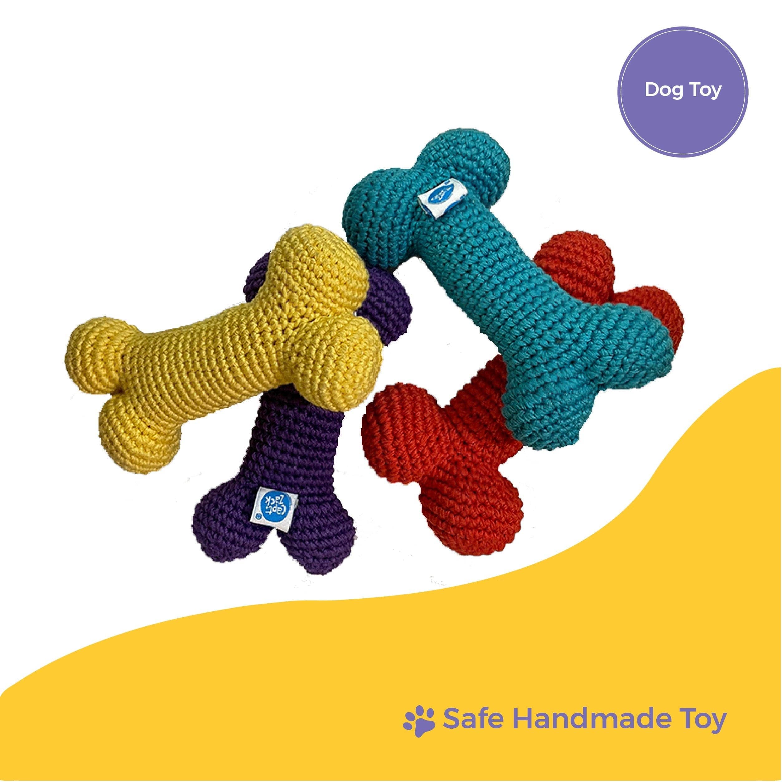 Captain Zack Crochet Bone Bisquit Toy for Dogs