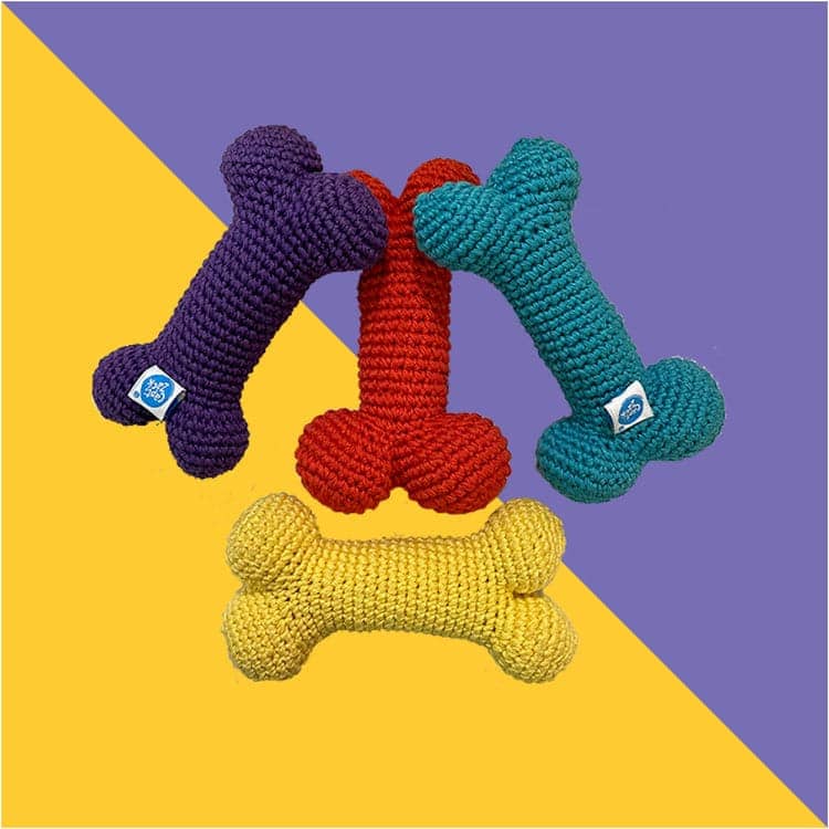 Captain Zack Crochet Bone Bisquit Toy for Dogs