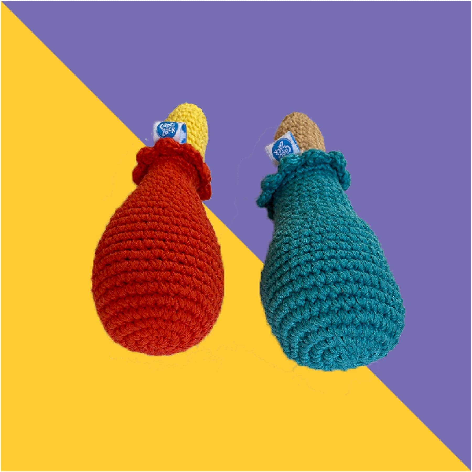 Captain Zack Crochet Chicken Drumstick Toy for Dogs