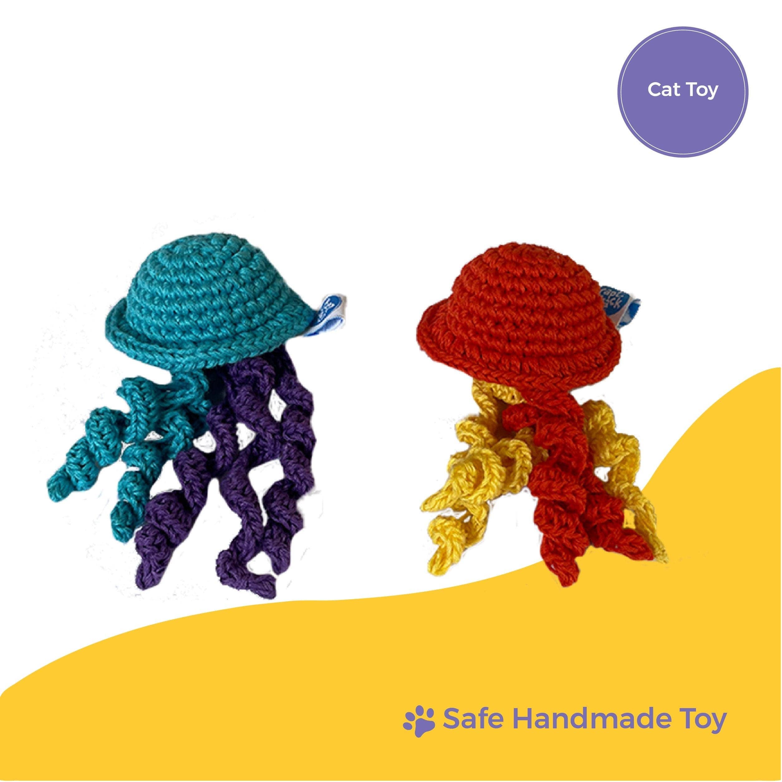 Captain Zack Crochet Jellyfish Toy for Cats