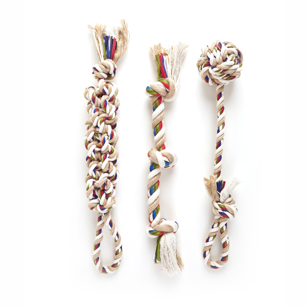 Fofos Flossy Rope Toy with Ball for Dogs