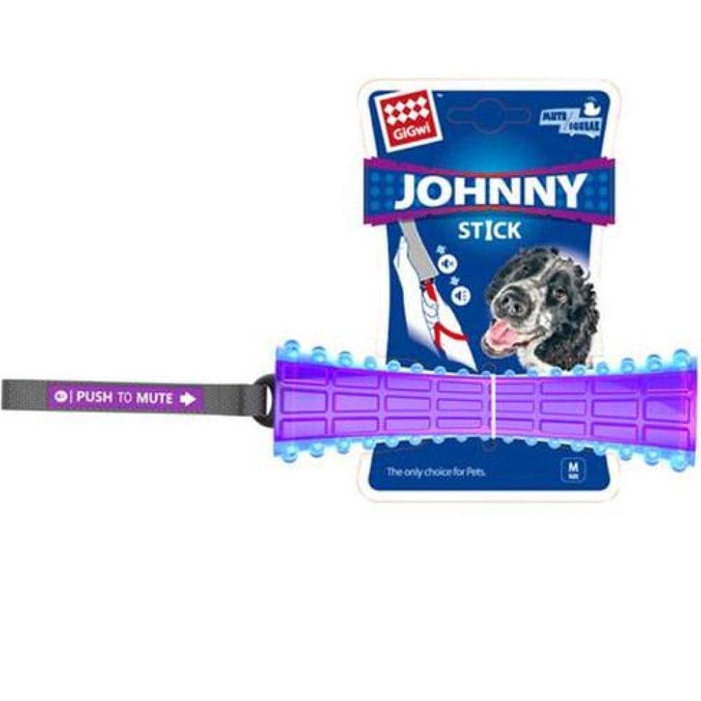 GiGwi Johnny Stick Treats Dispenser TPR Toy for Dogs(Transparent Purple)