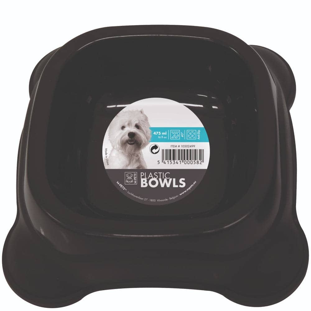 M-Pets Plastic Single Bowl for Dogs (Assorted)