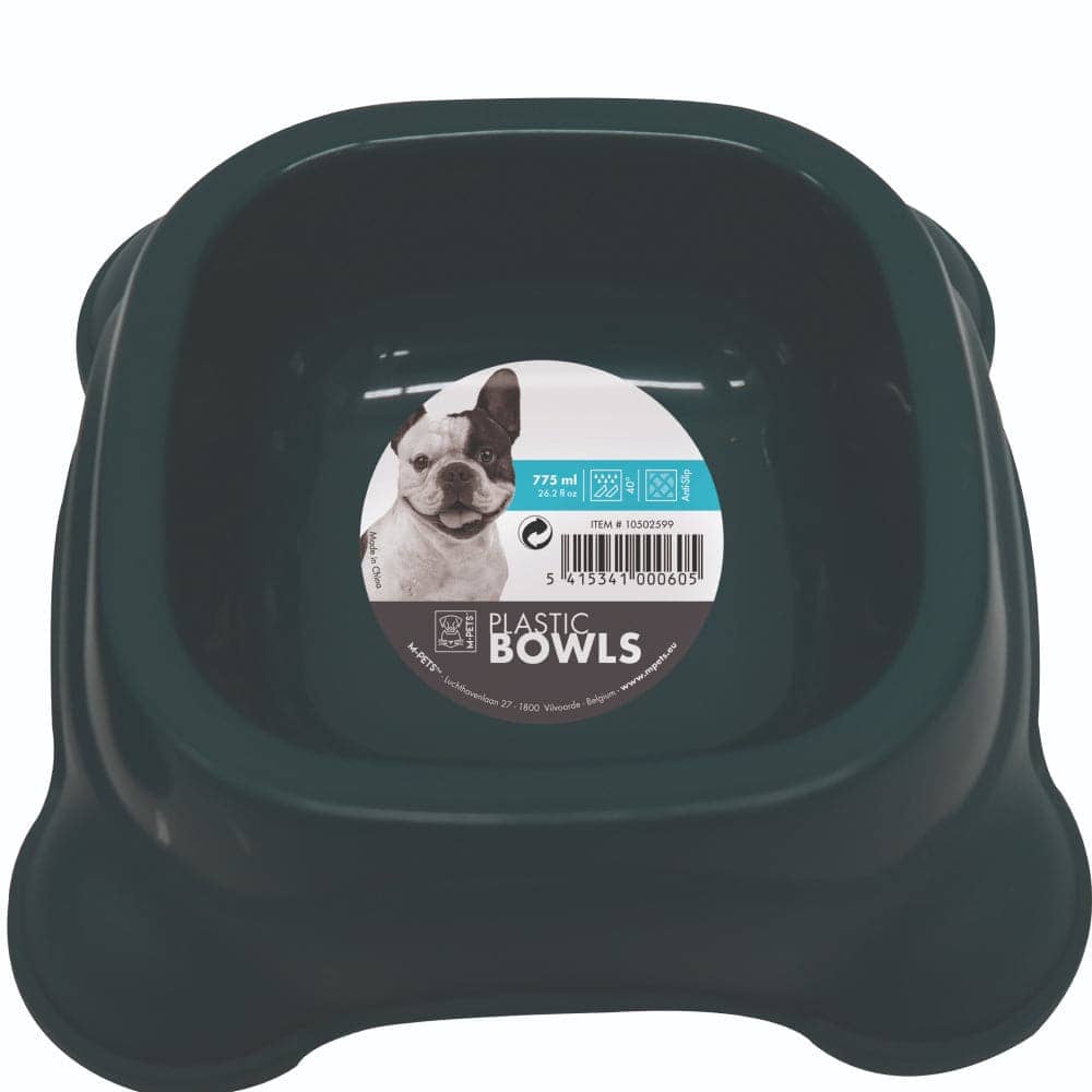 M-Pets Plastic Single Bowl for Dogs (Assorted)
