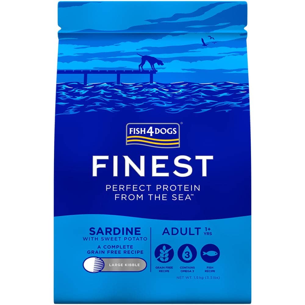 Fish 4 Dogs Finest Sardine with Sweet Potato Adult Dog Dry Food
