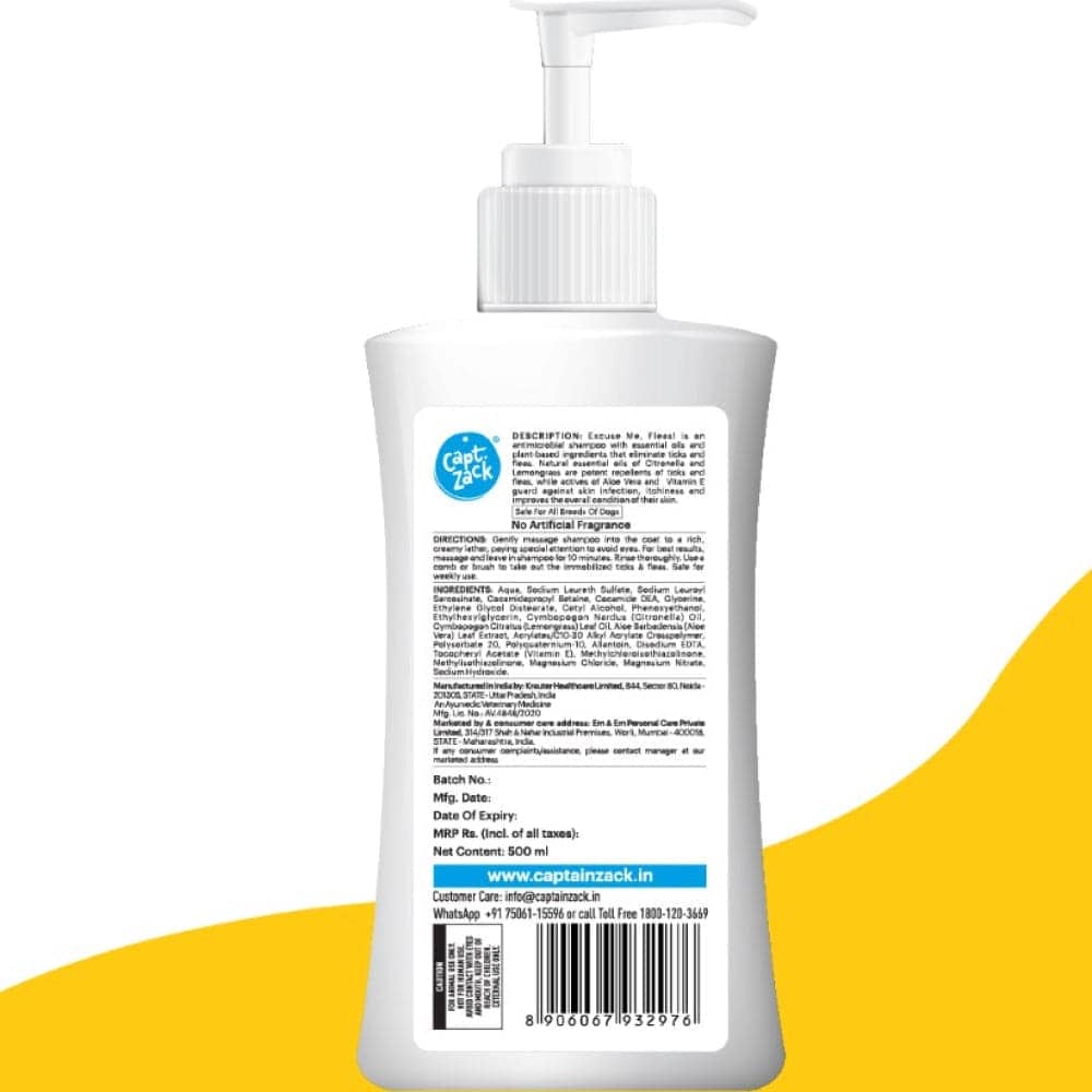 Captain Zack Excuse Me Fleas Shampoo for Dogs