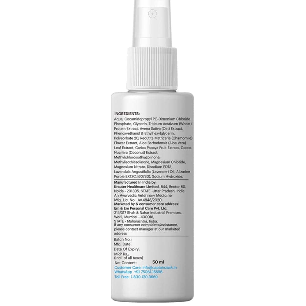 Captain Zack Bling on the Shine Waterless Shampoo for Pets