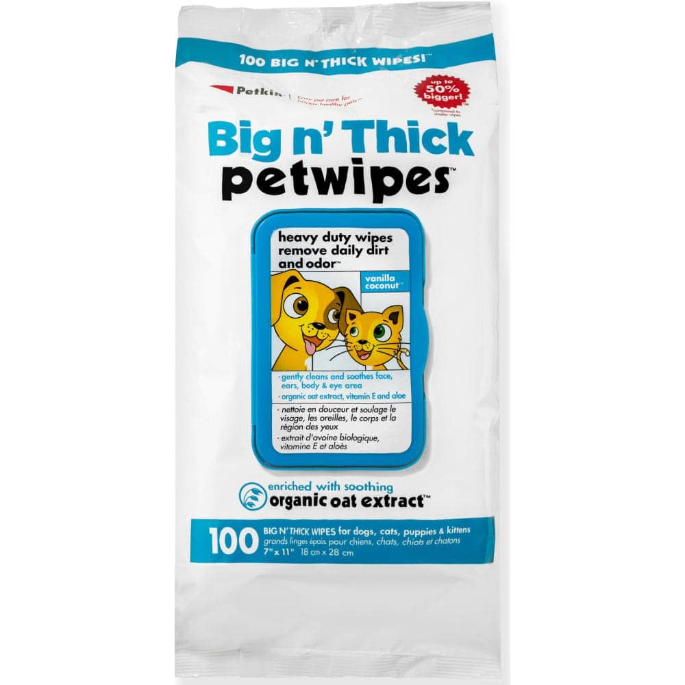 Petkin Big N Thick Petwipes for Pets (18x28cm)