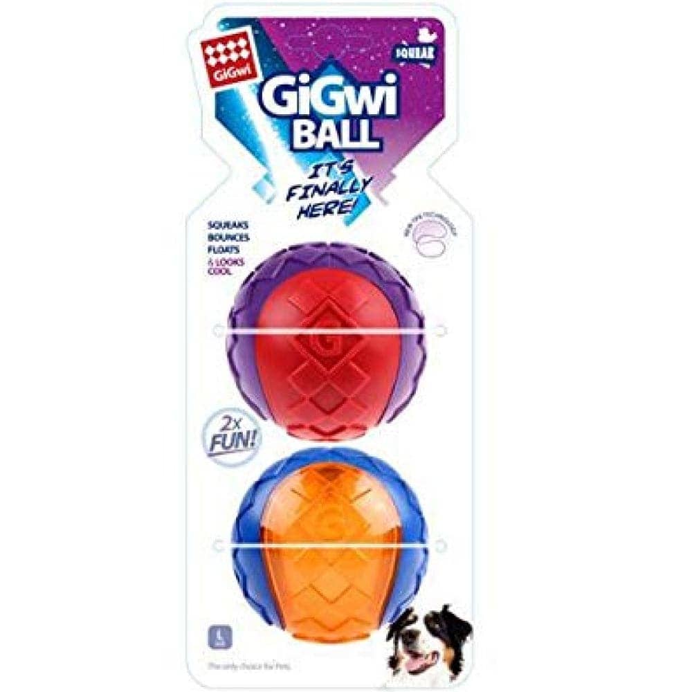 GiGwi Ball Squeaker Toy for Dogs (Pack of 2)