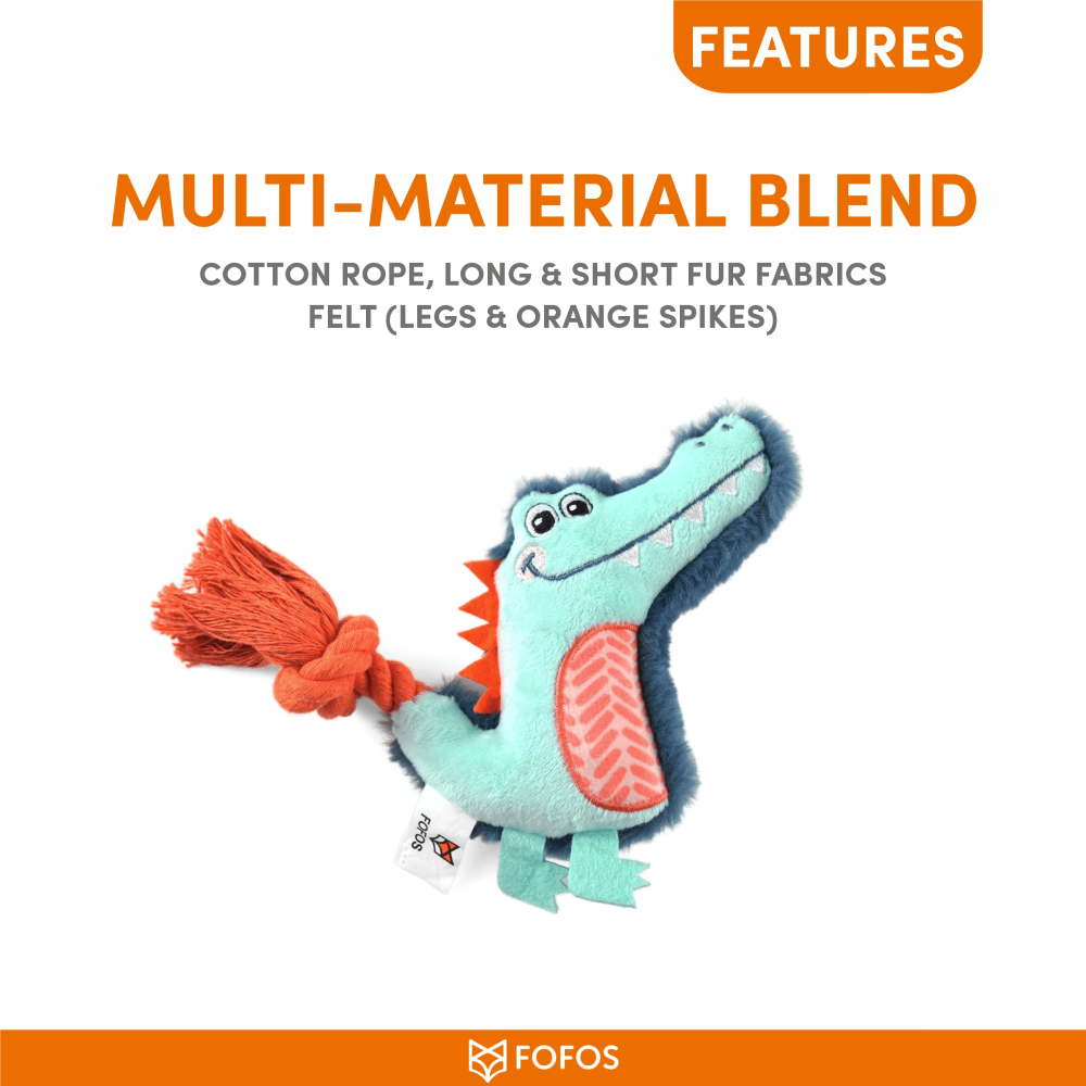 Fofos Puppy Alligator Toy for Dogs