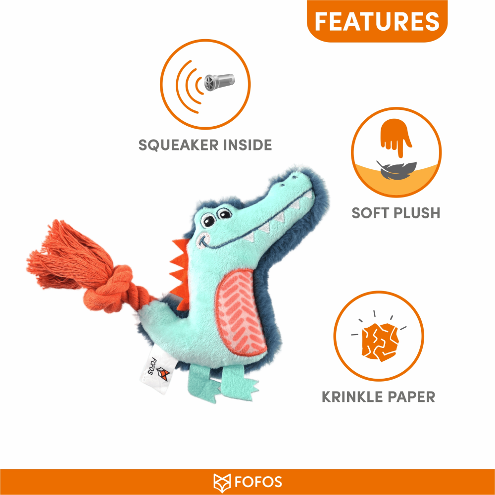 Fofos Puppy Alligator Toy for Dogs