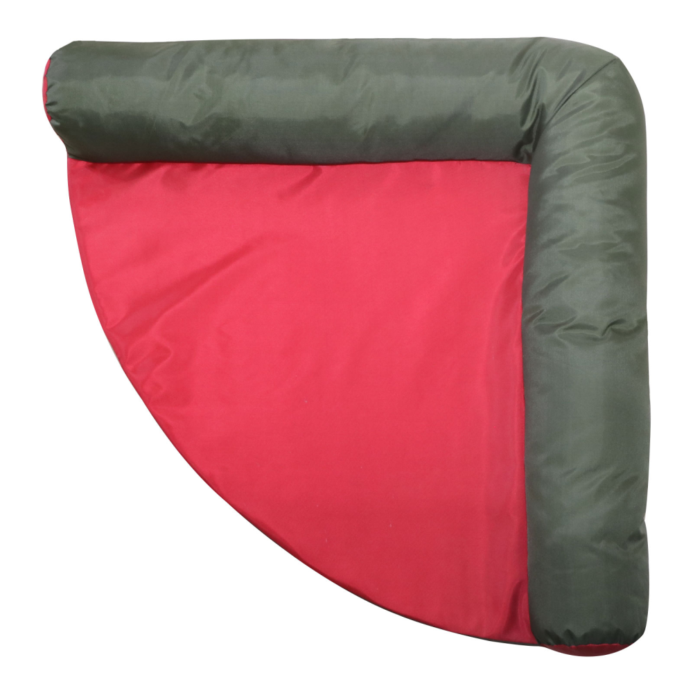 Hiputee Corner Waterproof Bed for Pets (Green-Red)