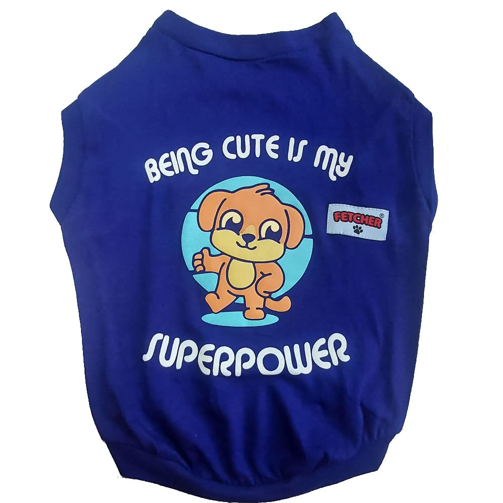 Fetcher Ink Blue and Bright Red T-Shirt for Pets