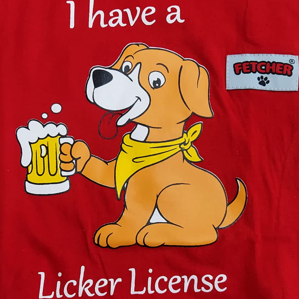 Fetcher Ink Blue and Bright Red T-Shirt for Pets