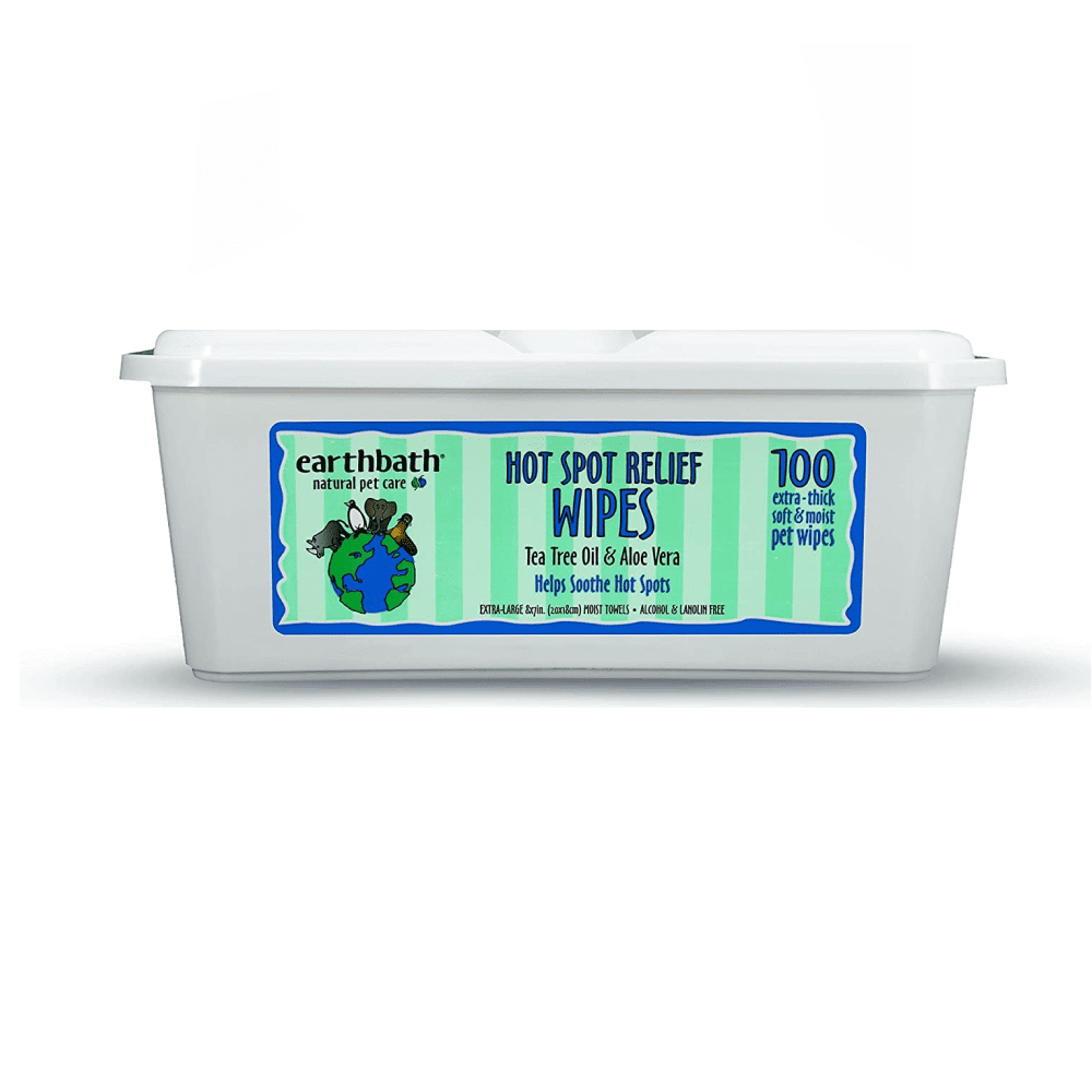 EarthBath Tea Tree & Aloe Vera Hot Spot Wipes for Pets