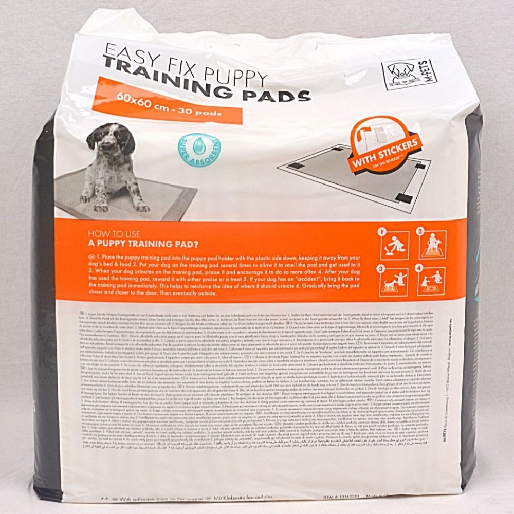 M-Pets Easy Fix Puppy Training Pads With Stickers for Dogs (30 pcs)