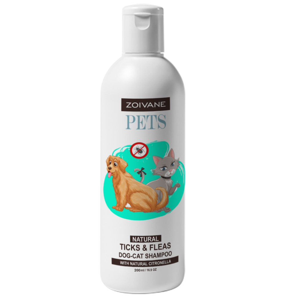 Zoivane Ticks and Flea Shampoo for Pets (Citronella & Fresh)