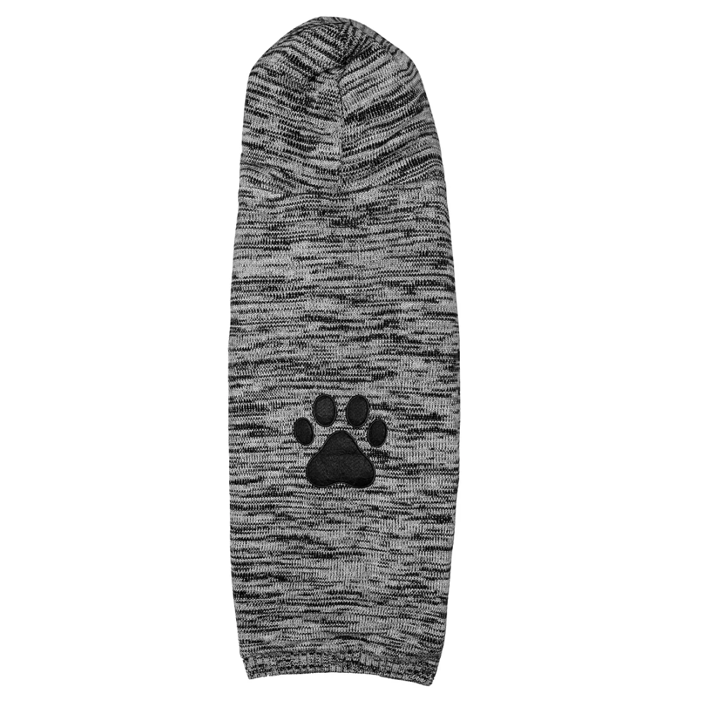Pet Snugs Fur Coated Paw Design Sweaters For Dogs (Dark Grey)