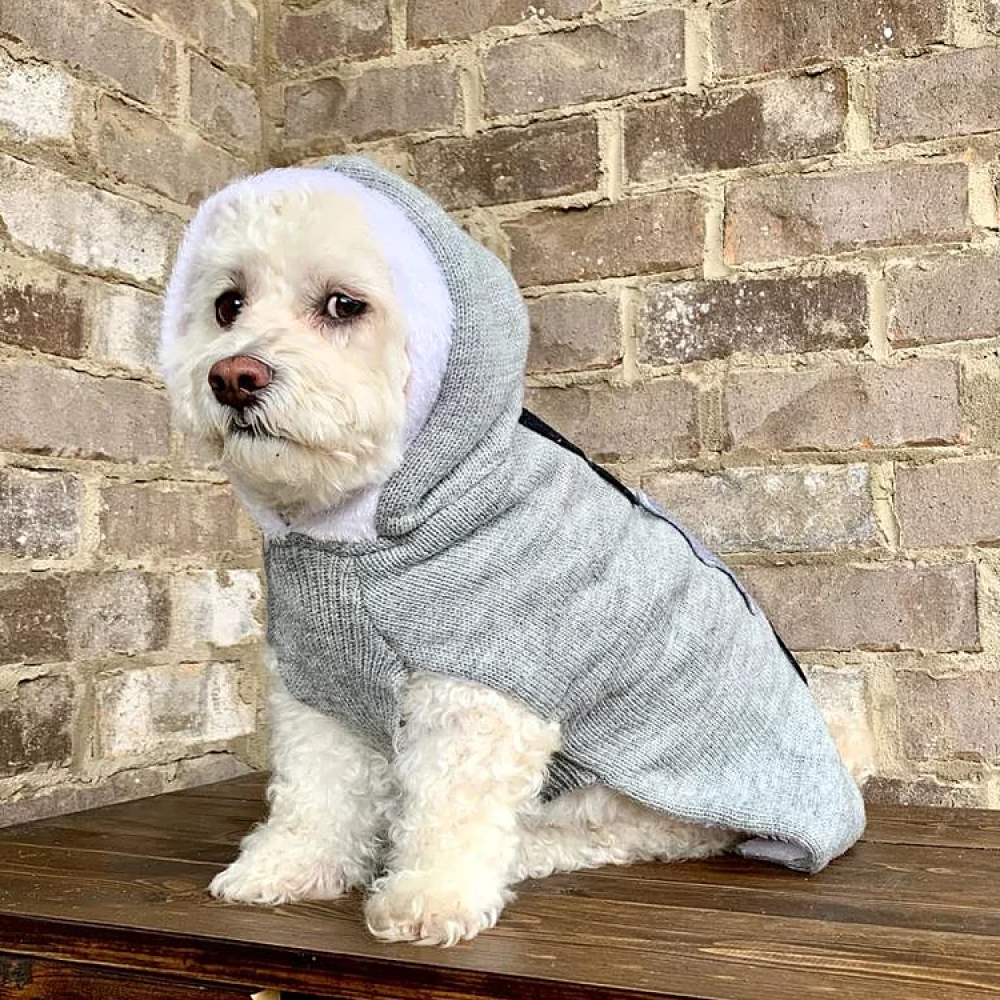 Pet Snugs Fur Coated 3 Bones Sweaters For Dogs (Grey)