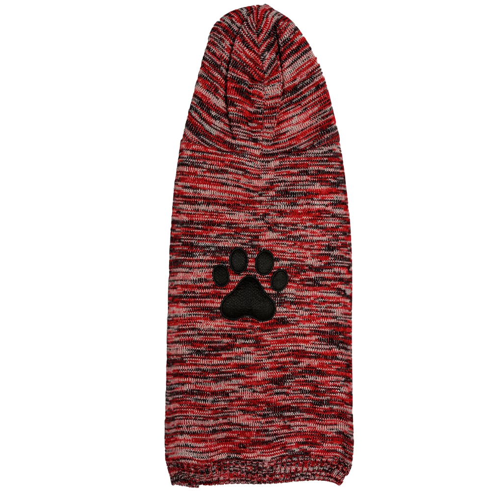 Pet Snugs Fur Coated Paw Design Sweaters For Dogs (Red)